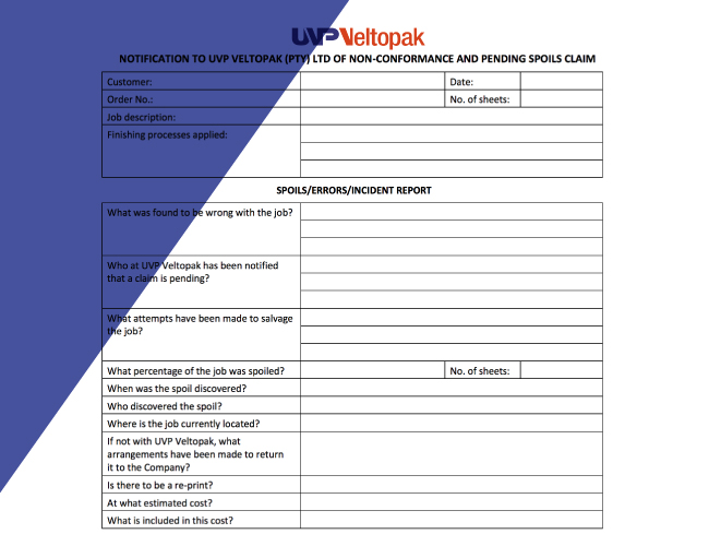 Non-Conformance and Pending Spoils Claim
